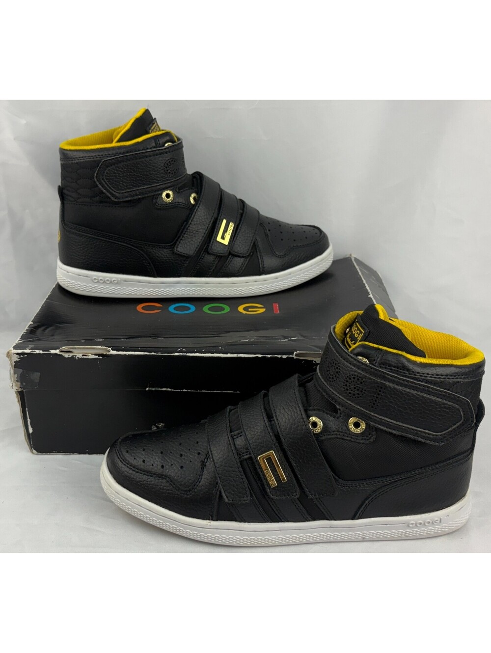 COOGI High Top Black Leather Men's US Size 9.5 Sneakers